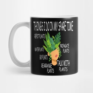 crazy plant lady head planter pot Mug